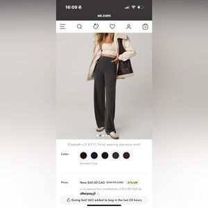 Aerie real me xtra wide leg trousers